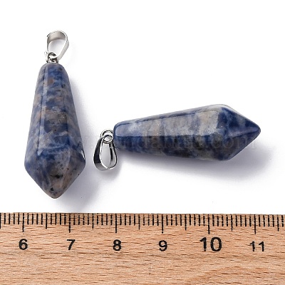 Натуральные содалитовые остроконечные подвески G-I314-02P-05A-1