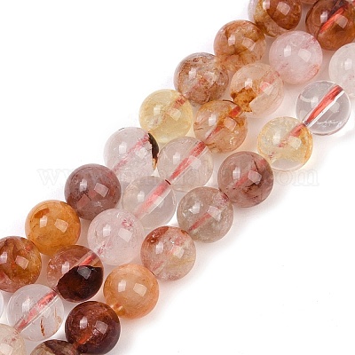 Натуральный гематоидный кварц / нитки из железистого кварца G-U026-A09-8mm-1