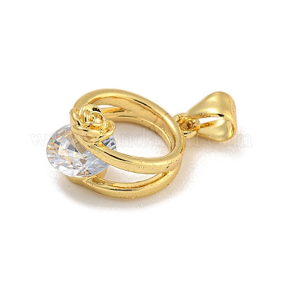 Стойки обшивки латунь микро проложить Циркон подвеску KK-C074-61G-1