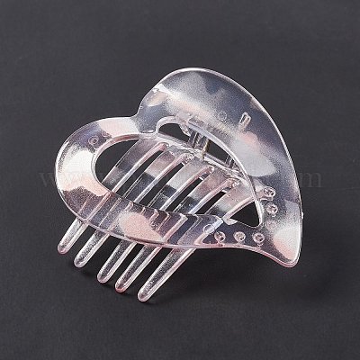 Пластиковые заколки для волос с сердечками PHAR-F015-02B-1