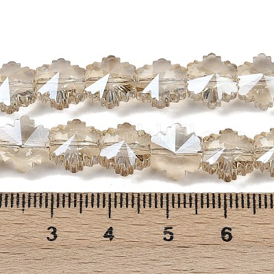 Стеклянные бусины с гальваническим покрытием  EGLA-B011-01A-PL01-1