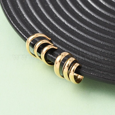 Серьги-каффы тройной формы из нержавеющей стали 304 EJEW-K268-87G-1