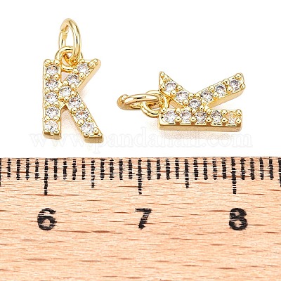 Латунные микропаве прозрачные кубические циркониевые подвески KK-ZX025-07K-1