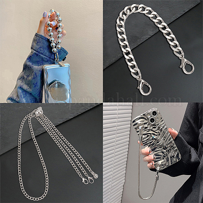 4PCS Metal Purse Chain Strap 20cm DIY Bag Strap Extender Clutch Shoulder Bag