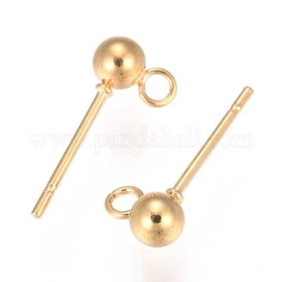 202 фурнитуры для сережек-гвоздиков из нержавеющей стали STAS-F141-06G-6mm-1