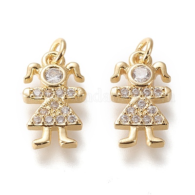 Латунные микро проложить кубического циркония подвески KK-M209-09G-1