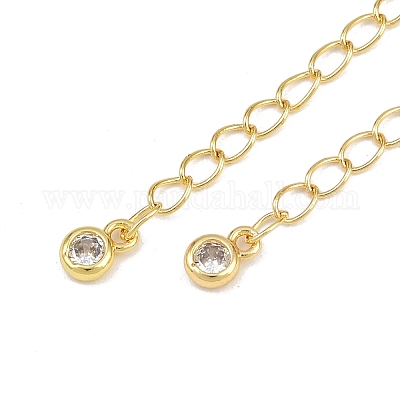 Латунные микрокристаллы кубического циркония с цепочкой KK-H480-59G-1