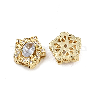 Многожильные звенья из латуни с паве из кубического циркония ZIRC-F145-05H-01-1