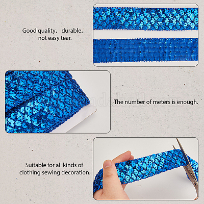 Полиэстер с кружевной отделкой в виде пайеток OCOR-WH20073-01E-1