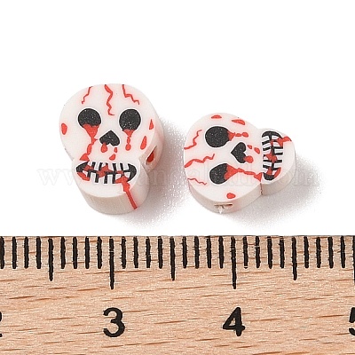 Новогодняя тема бусины из полимерной глины ручной работы CLAY-P004-01C-1