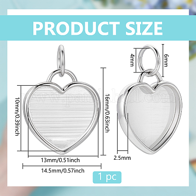 1 шт. 925 оправы для подвески из стерлингового серебра в форме кабошона STER-BC0003-53P-1