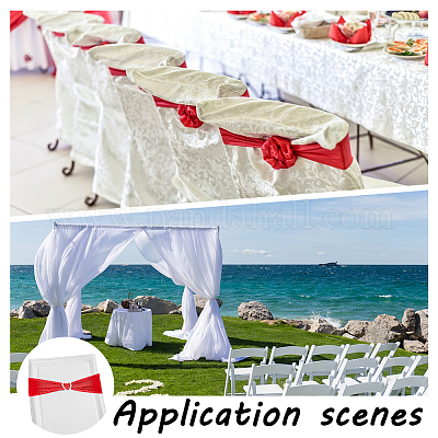 Полиэстер эластичный элегантный атласный чехол для стула пояса AJEW-WH0678-86A-1