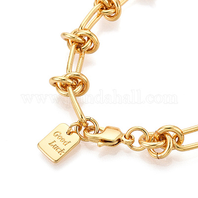 Браслеты-цепочки из латуни для женщин BJEW-N032-02G-1