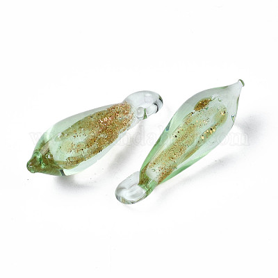 Ручной работы подвески золотые бусины песка LAMP-S194-023D-1