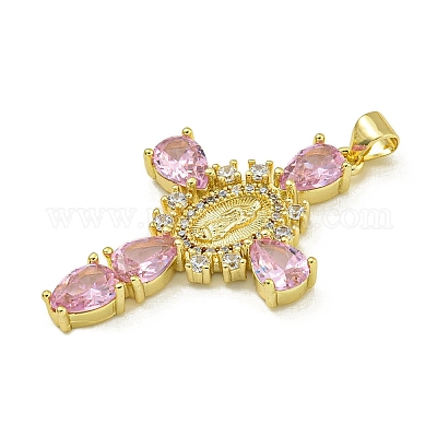 Подвески из кубического циркония с покрытием из латуни KK-U029-01G-02-1