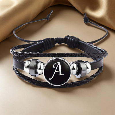 Регулируемые многослойные браслеты из искусственной кожи WGB28DF-01-1