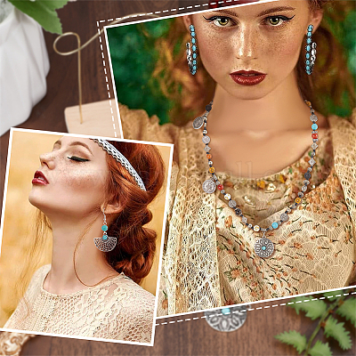 16 шт. 8 подвески из искусственной бирюзы из смолы FIND-SC0007-68-1