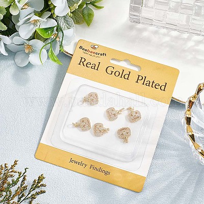 6 шт. подвески из латуни с кубическим цирконием на Хэллоуин ZIRC-BBC0003-41-1