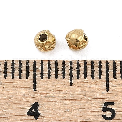 Текстурированные бусины из хирургической нержавеющей стали 316 STAS-M106-01C-G-1