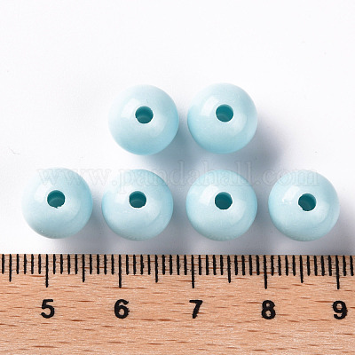 Непрозрачные акриловые бусины MACR-S370-C10mm-A07-1