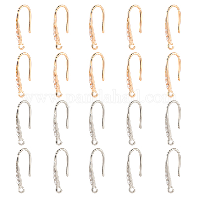 Wholesale SUPERFINDINGS 20Pcs Brass Earring Hooks Hypoallergenic