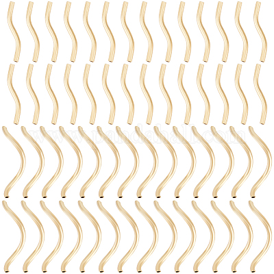 60 шт. 2 латунных трубчатых бусин KK-BBC0010-74-1