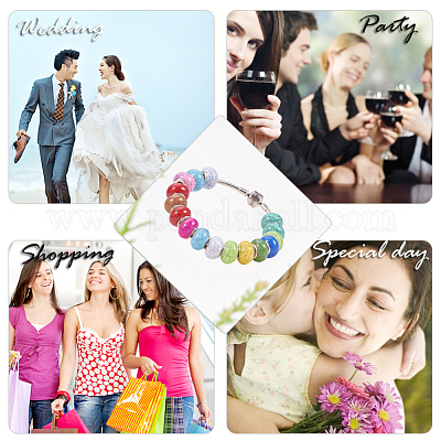 Европейские бусины из искусственной бирюзы из смолы OPDL-Q132-M-1