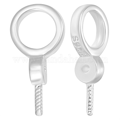 10 шт. 925 серебряных шурупа для крепления колышков STER-BBC0008-51P-1