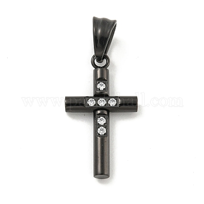 Подвески из нержавеющей стали 304 с ионным покрытием (IP) и кубическим цирконием STAS-C102-06A-EB-1