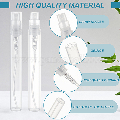 80 шт. пустой портативный пластиковый флакон для духов с распылителем с 2 шт. пластиковым насосом с 2 шт. мини-прозрачной пластиковой воронкой-бункером с 6 шт. одноразовыми пластиковыми капельницами AJEW-BC0007-50A-1