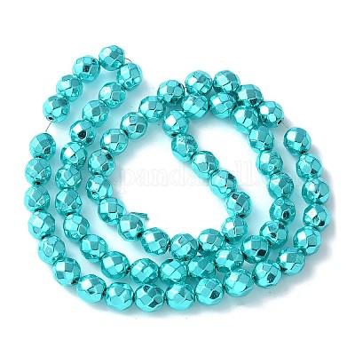 Гальванические нити из синтетических немагнитных гематитовых бусин G-B132-B01-01F-1