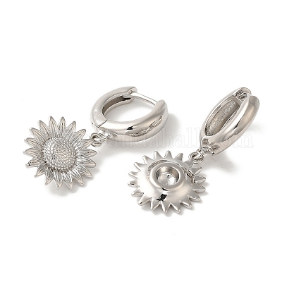 Латунные серьги обруча EJEW-B062-40P-1