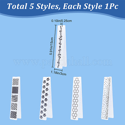 5 шт. 5-х видов пластиковых папок для тиснения DIY-CP0009-03-1