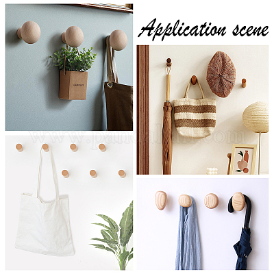 4 шт. 2 стиля деревянной вешалки для одежды AJEW-CA0001-34B-1