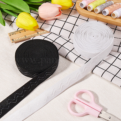 10 ярд 2-цветная нескользящая прозрачная силиконовая полиэстеровая эластичная лента&nbsp;OCOR-GF0004-15A-1