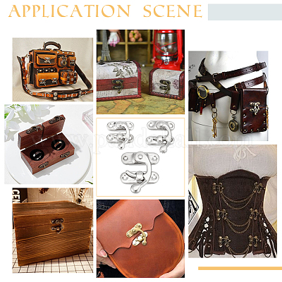 3 стиль железный защелка крюк засов рог замок с винтами FIND-OC0003-42P-1