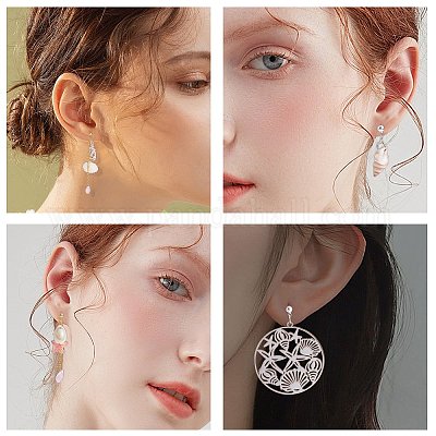 Набор для изготовления сережек из натуральных ракушек своими руками DIY-SZ0009-72-1