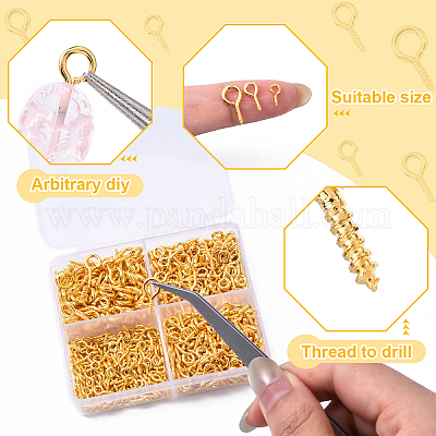 600 шт. Железный винт с ушком IFIN-YW0003-80-1