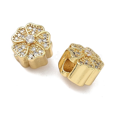 Латунные микропаве из прозрачного кубического циркония KK-L257-29G-1