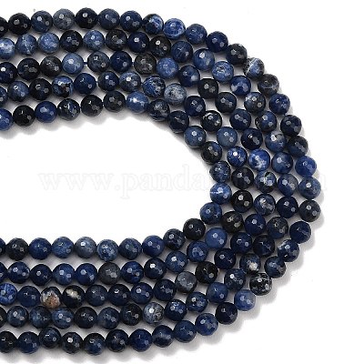 Природный содалит бисер нитей&nbsp;G-C280-B02-8mm-1