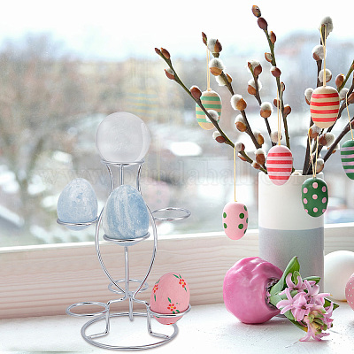 Железные подставки для пасхальных яиц с 7 слотом ODIS-WH0058-21B-P-1