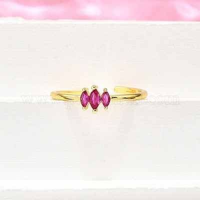 Манжеты из латуни с микро паве кубический цирконий для женщин RJEW-H247-35G-02-1