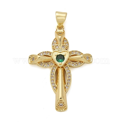 Латунные микро проложить кубического циркония подвески KK-M319-26G-06-1