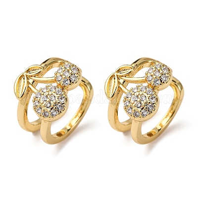 Серьги-манжеты из циркония EJEW-D328-06G-02-1