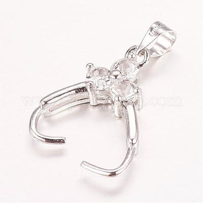 Кулон из белого латунированного золота KK-E702-02P-NF-1