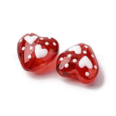 Стеклянные эмалевые бусины GLAA-Q125-01A-1