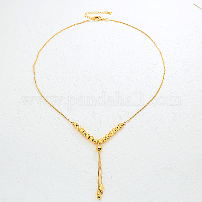 Модные минималистичные женские ожерелья с круглым шаром и кисточкой из латуни ZG2579-1