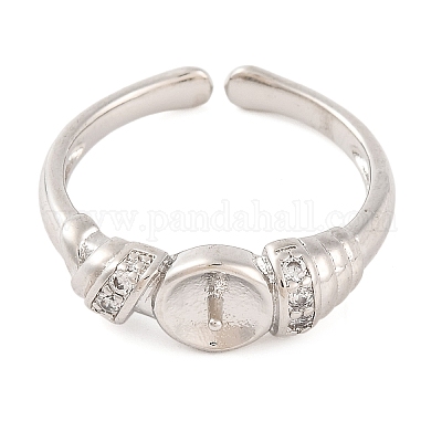 Покрытие стойки латунь прозрачный кубический цирконий компоненты манжеты RJEW-M177-01P-1