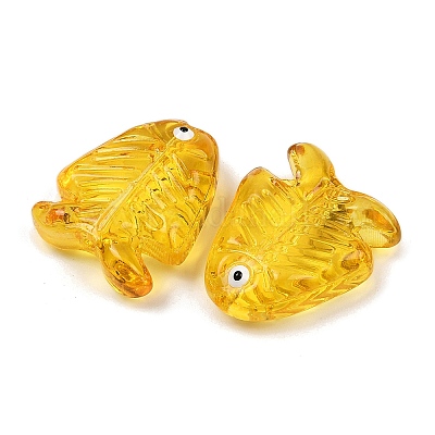 Прозрачные стеклянные эмалевые бусины LAMP-U004-06P-1