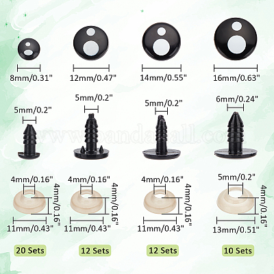 54 набор из 4 пластиковых кукольных глаз FIND-PH0018-05-1